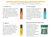 Product description of Elemental Anti-Ageing Serum Boosters Starter Kit with images and text.